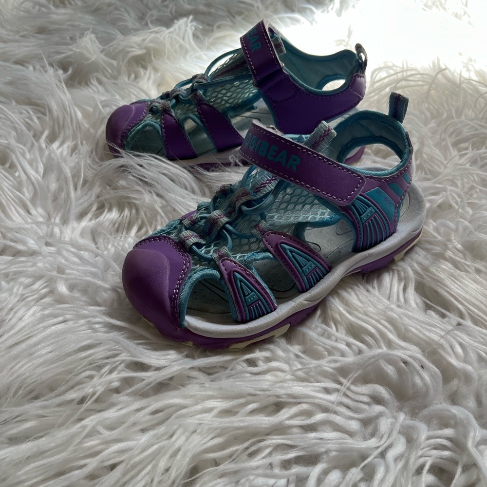 Purple and Teal Kids Sandals
